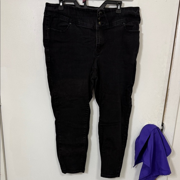 Lane Bryant Denim - Lane Bryant Black Skinny High-Rise Jeans